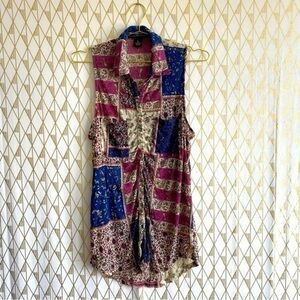 Patchwork halter shirt​